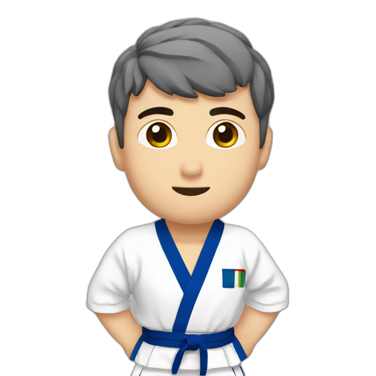 Atleta de judo haciendo osoto-gari emoji