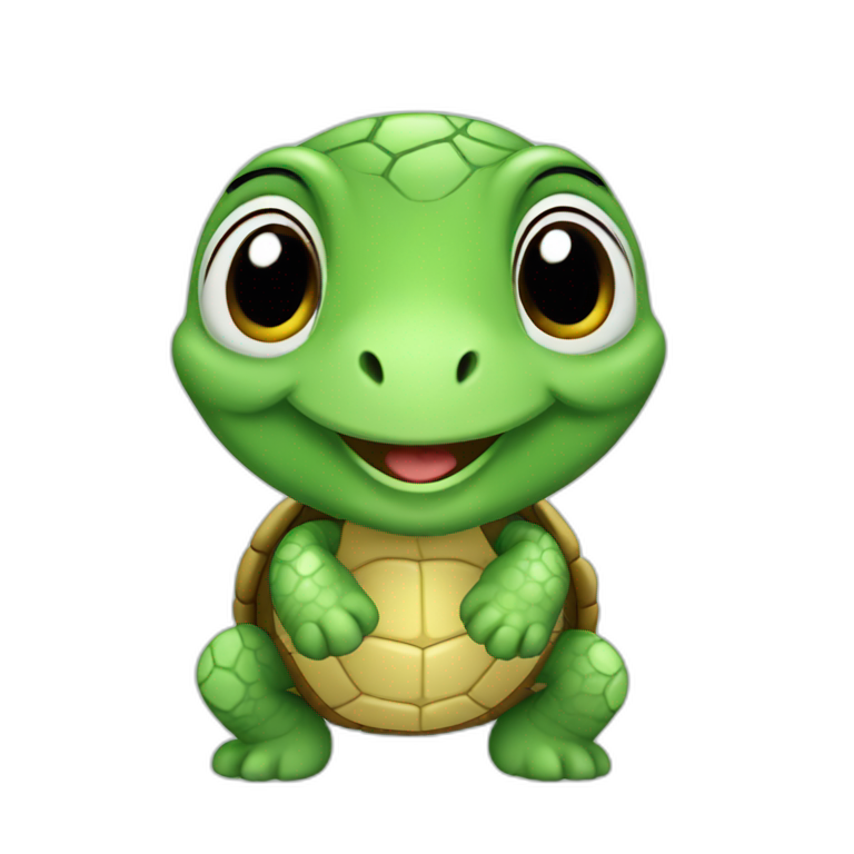 happy cute turtle emoji