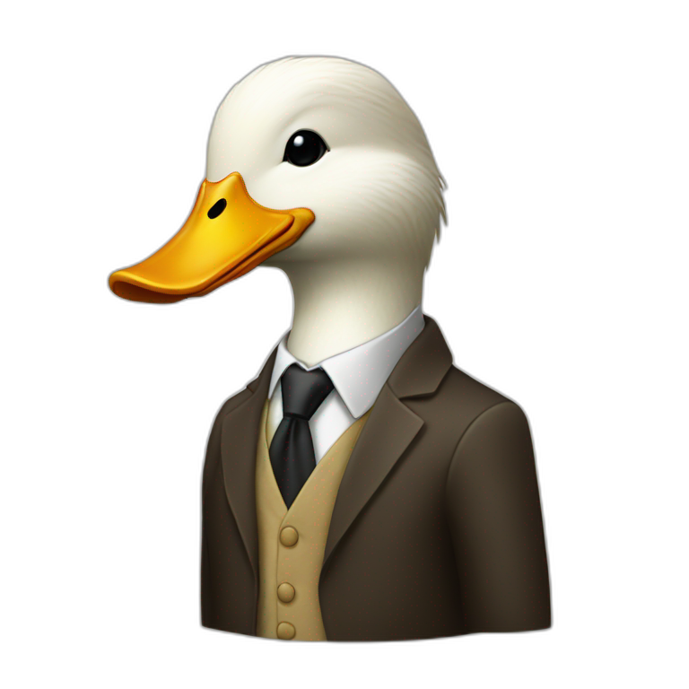 Duck I’m a suit emoji