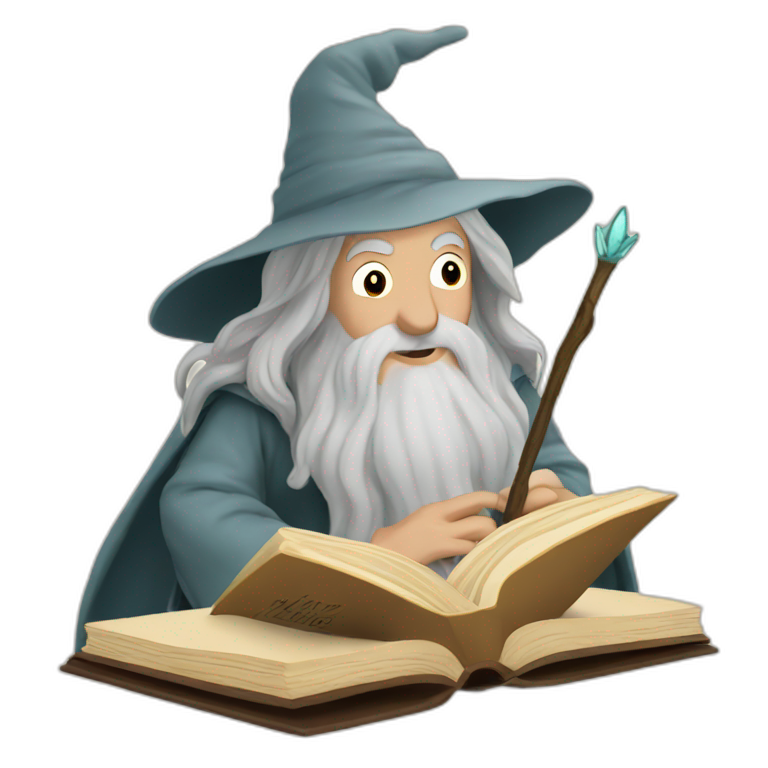gandalf enchanting a book emoji