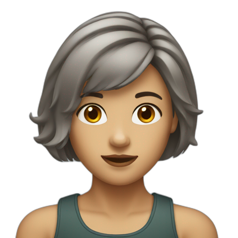  A girl with shoulder length short hair emoji