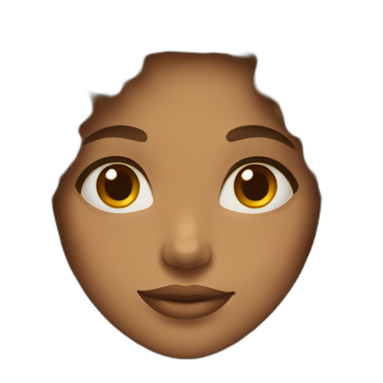 woman light brown skin long dark curly hair emoji