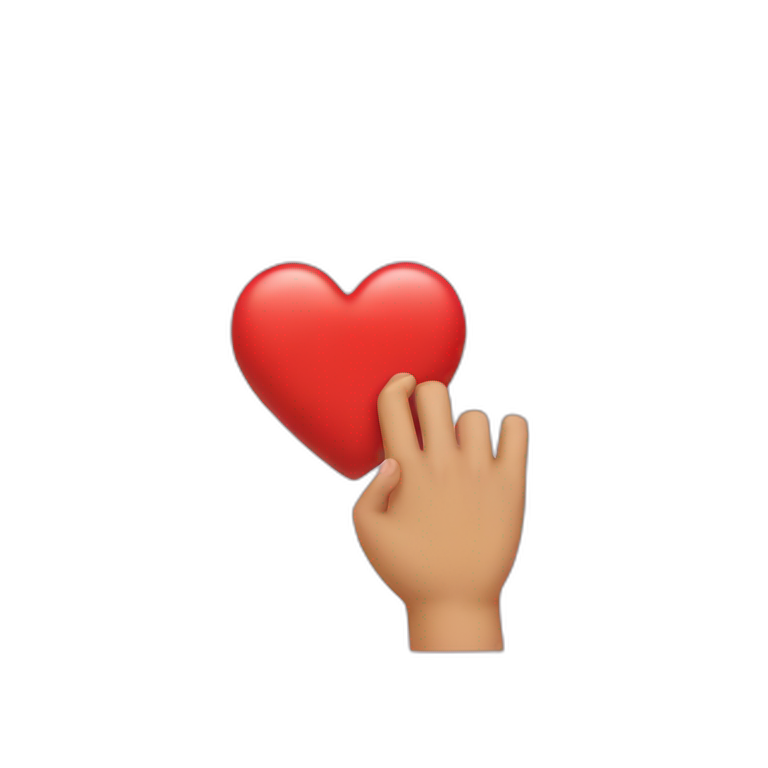 two finger heart sign emoji