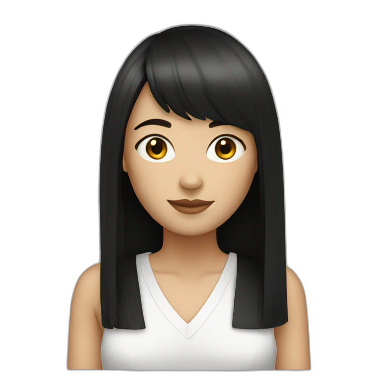 white-woman-with-black-hair-and-fringe emoji