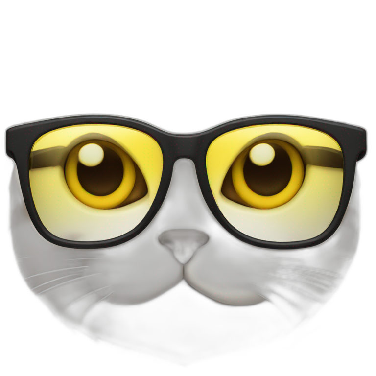 cat with yellow glasses emoji