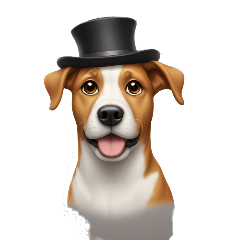 a dog with a hat emoji