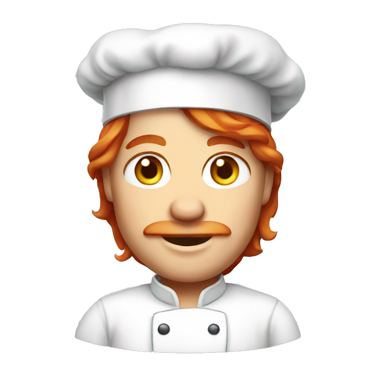 red haired chef emoji