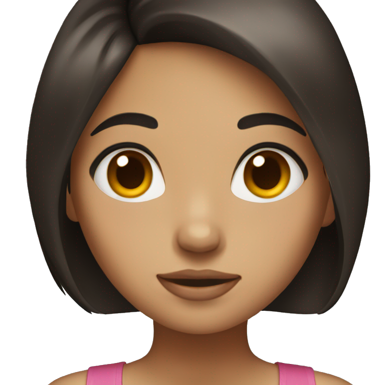 Girl with black brown hair  emoji