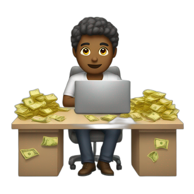 working hard for money emoji
