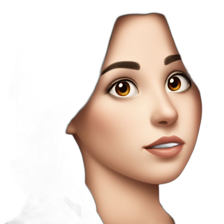 serene portrait of girl emoji