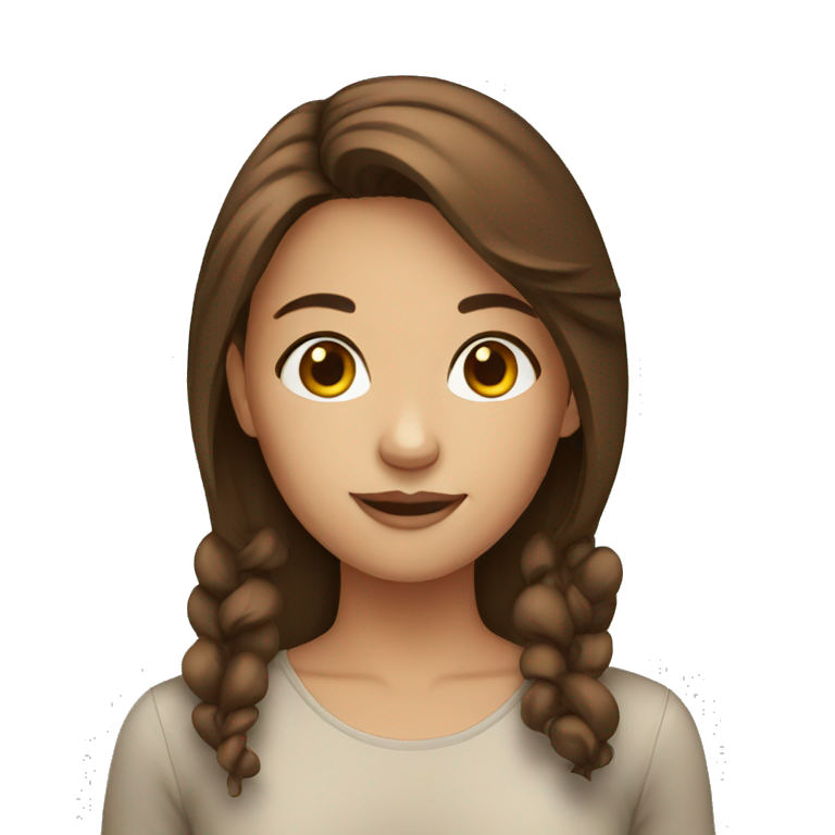 brown hair girl emoji