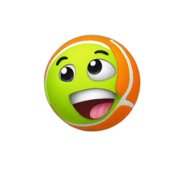 confused tennis ball emoji