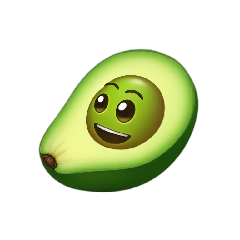 Smirking avocado emoji
