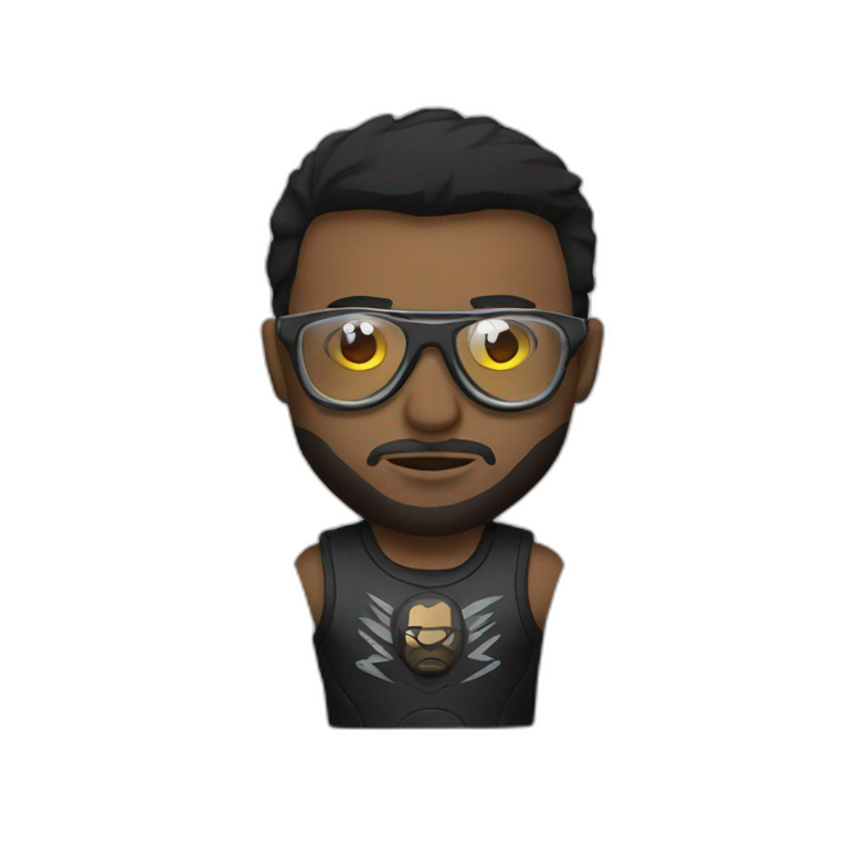 MMA fighter with glases emoji