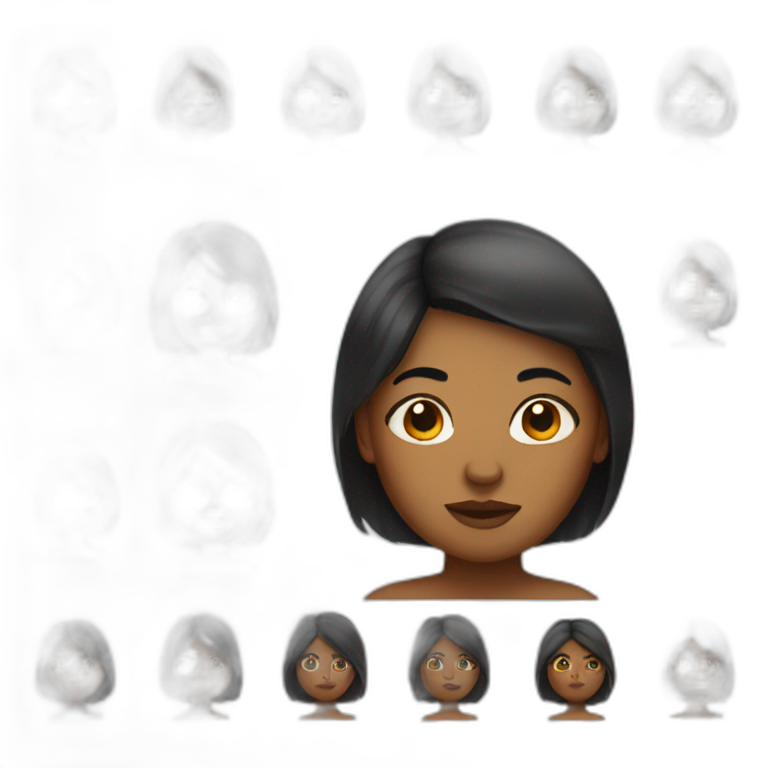 Fat black woman with straight hair emoji
