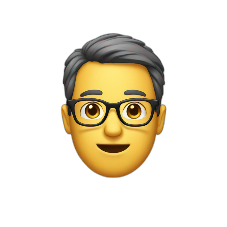 Nerd emoji with glasses  emoji