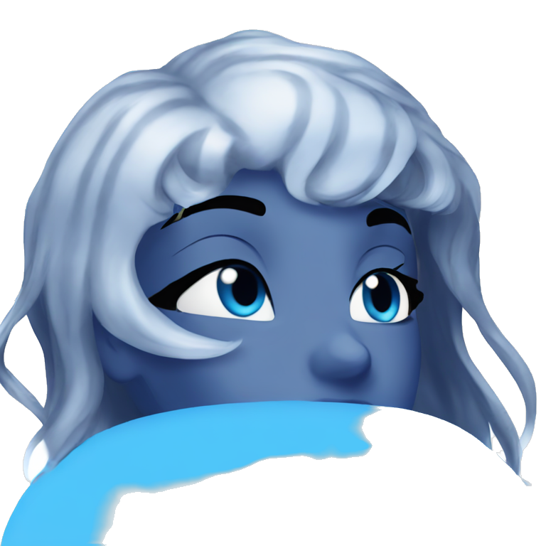 blue eyed girl portrait emoji