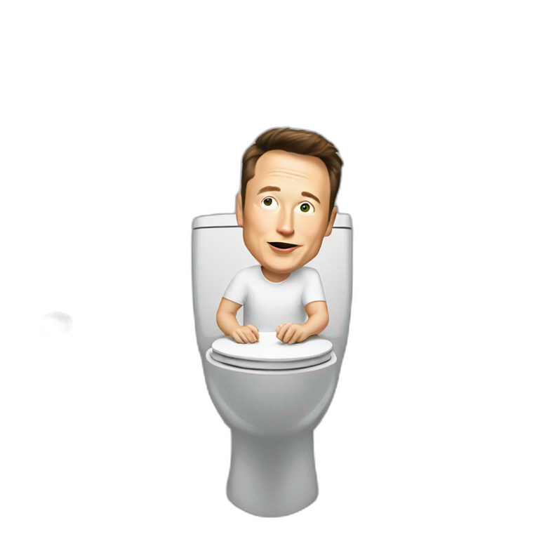 Elon musk in toilets emoji