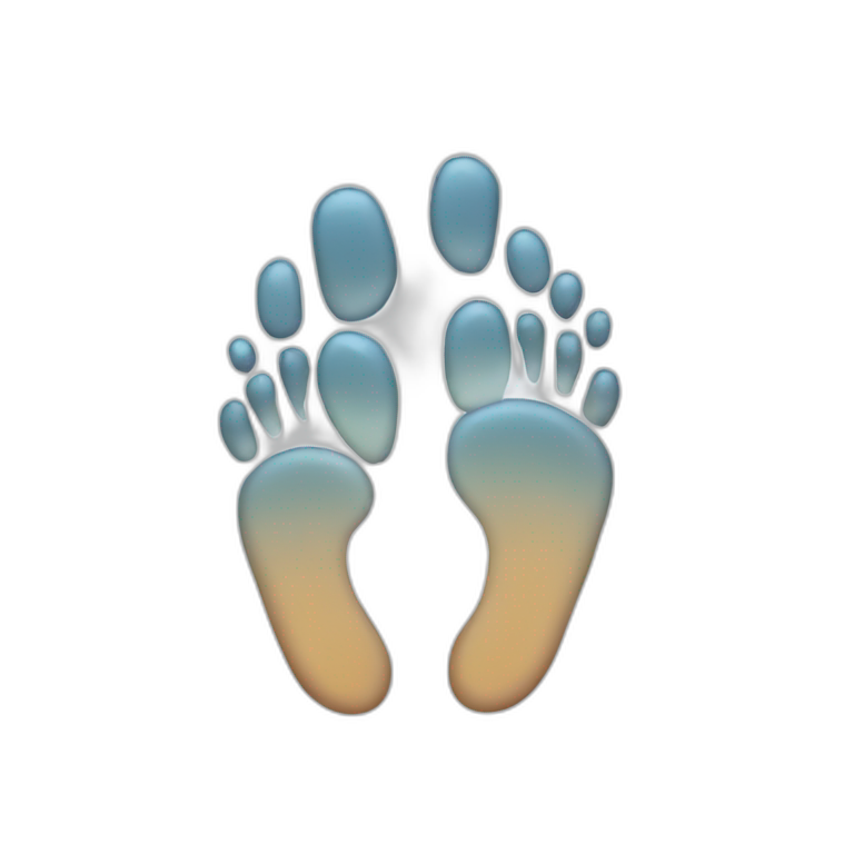 fingerprint foot emoji