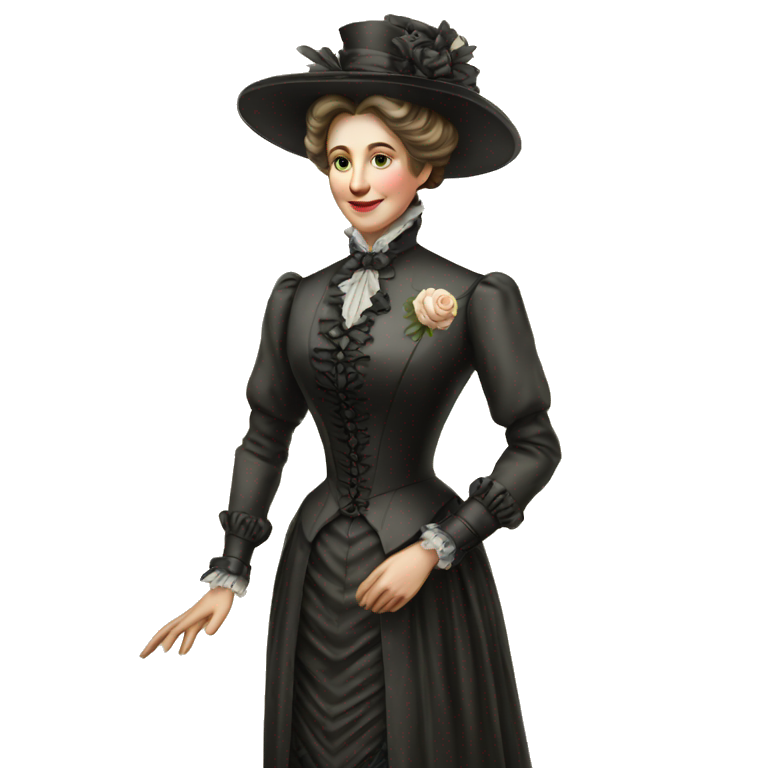 elegant victorian woman old emoji