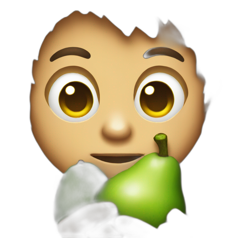 pixel monkey holding avocado emoji