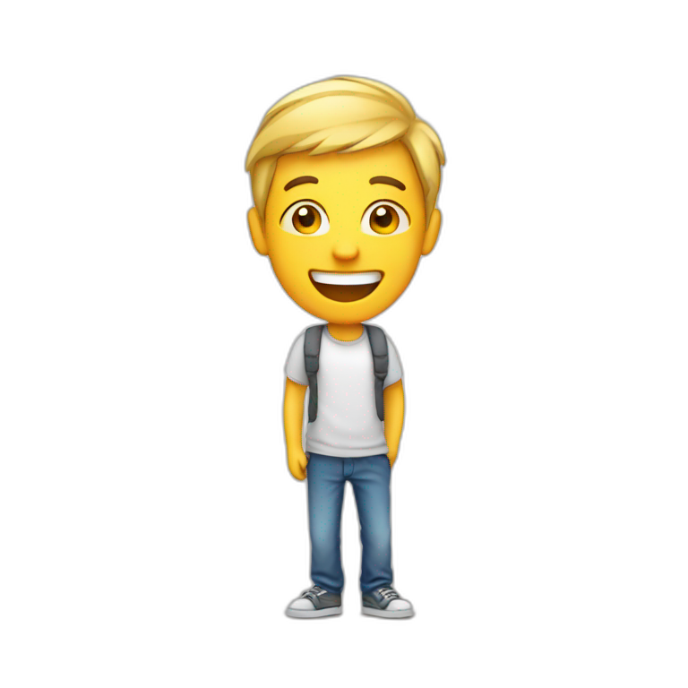 Happy guy with ADHD emoji