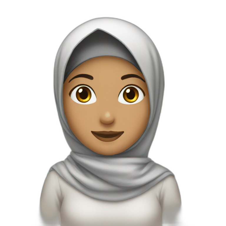 hijabi says hi emoji