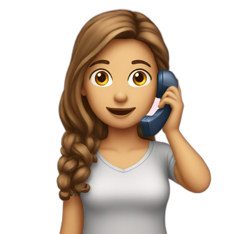Girl talking on phone emoji emoji