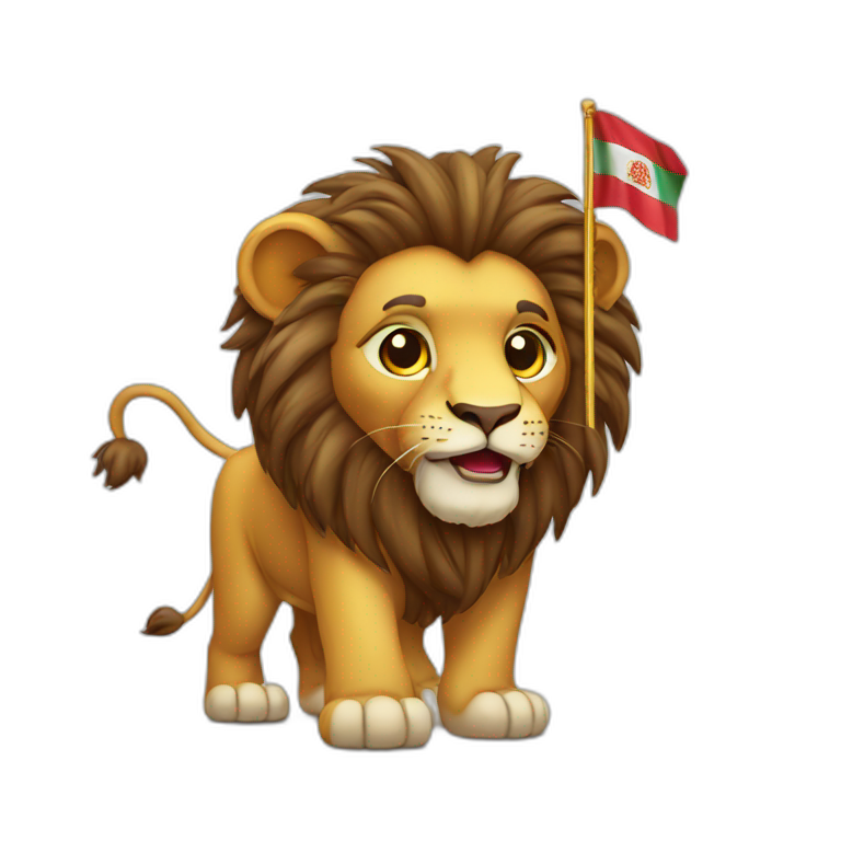 lion with morroco flag emoji