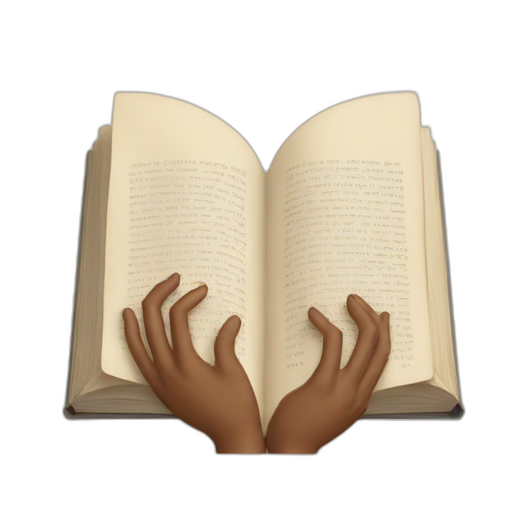 Open book on hands emoji