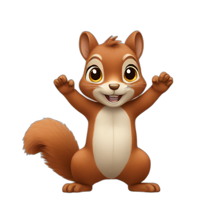 squirrel with open hands emoji