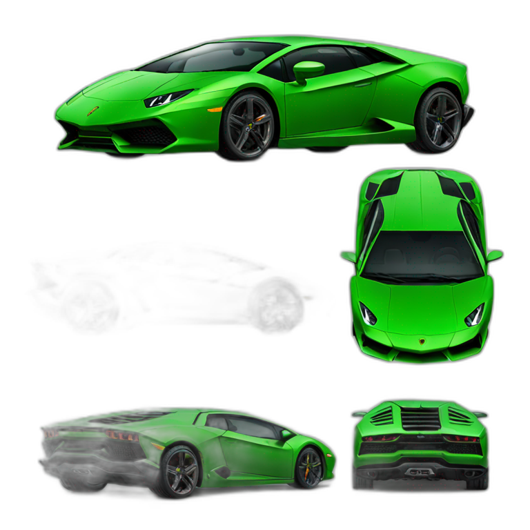 green lamborghini car emoji