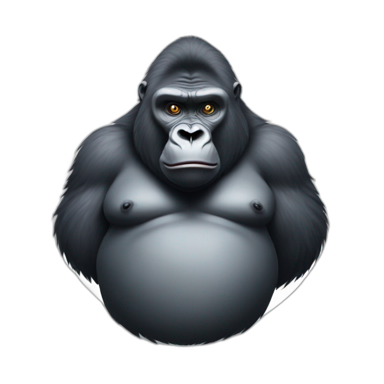 obese gorilla emoji