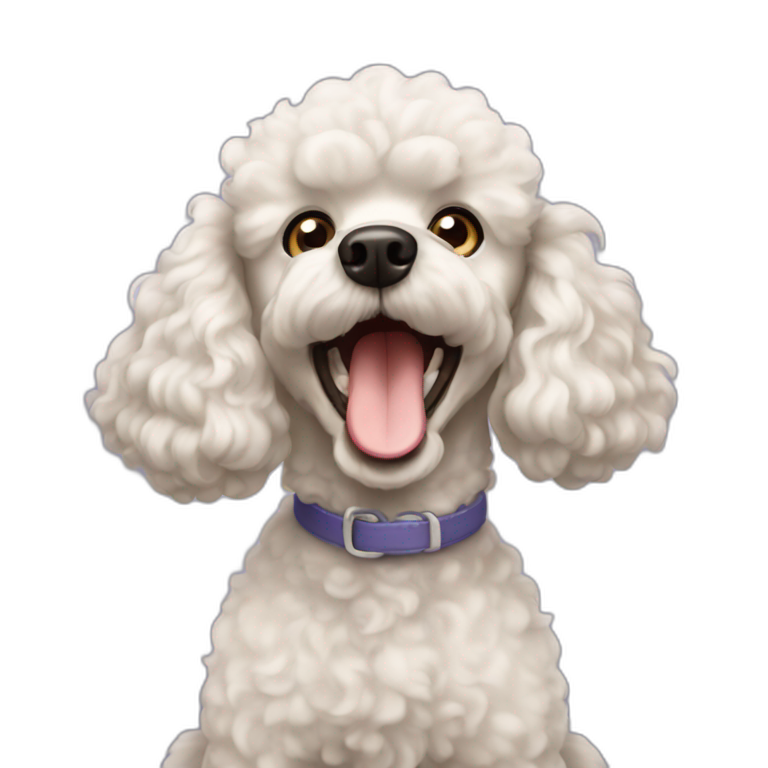 poodle barking emoji