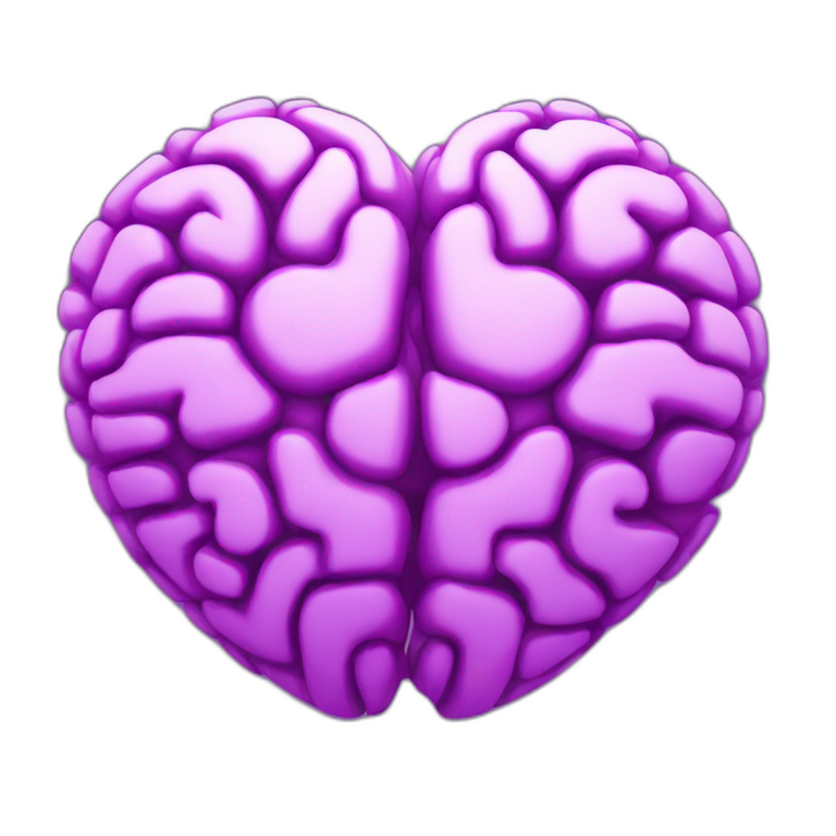 heart shaped brain in purple emoji