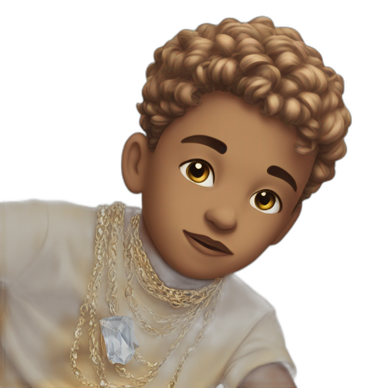 boy with earrings and jewelry emoji