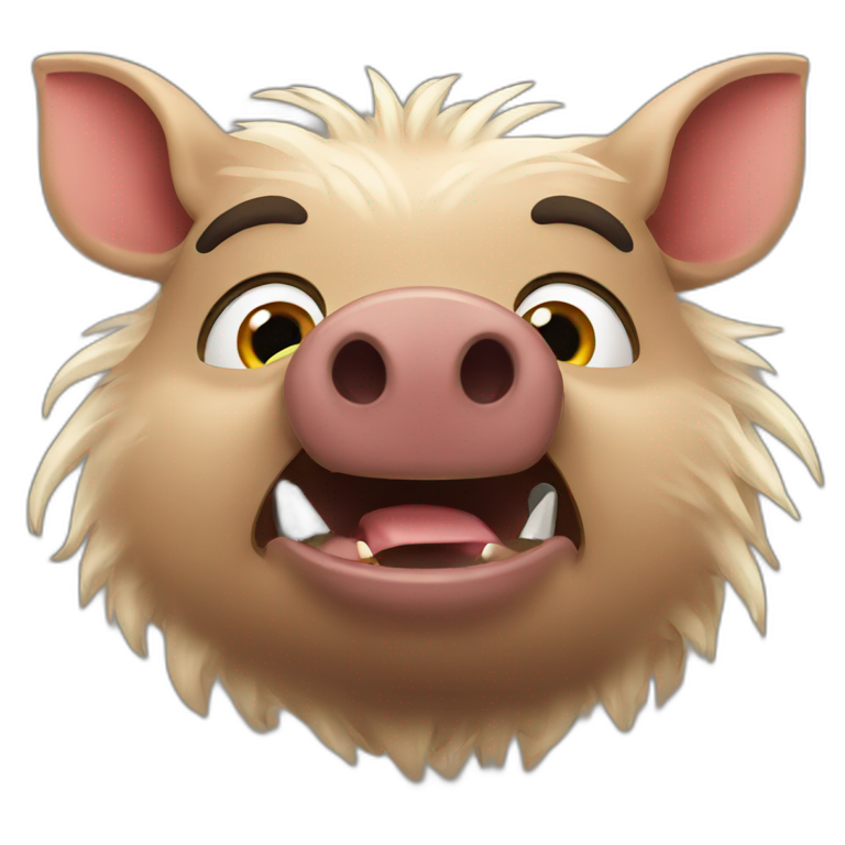 suprised boar emoji