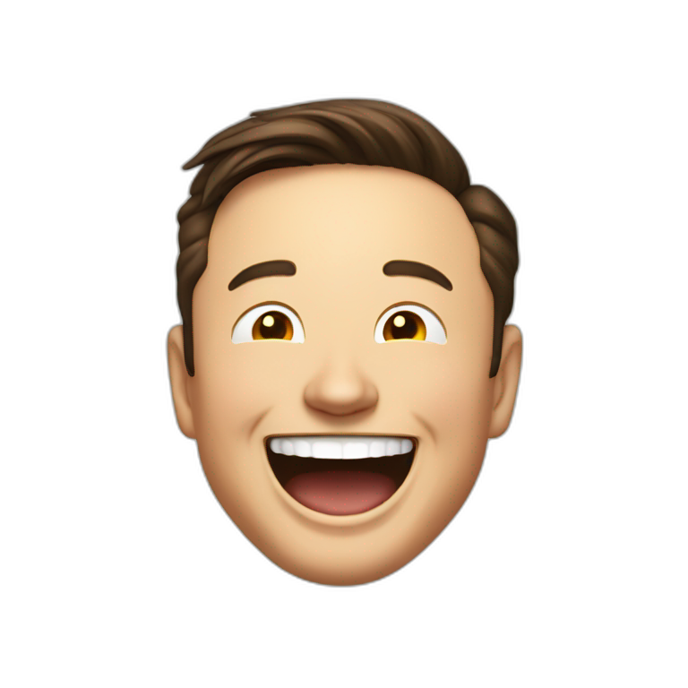 Elon musk laughing face emoji