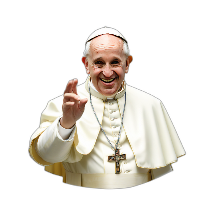 the pope doing the griddy emoji
