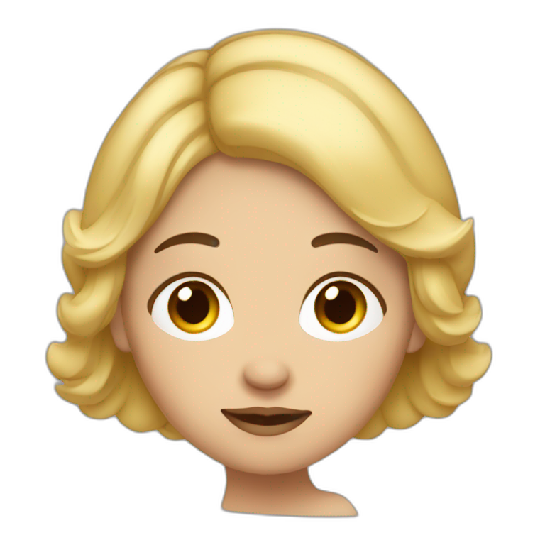 pregnant spanish woman with half hair blond half dark blond emoji