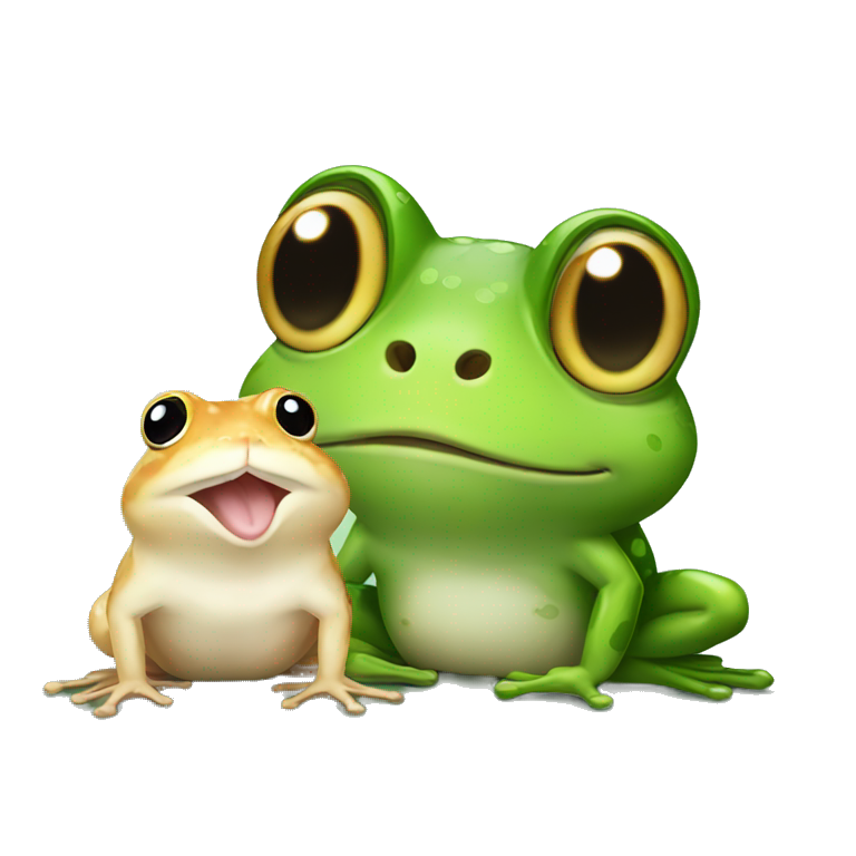Frog with hamster emoji