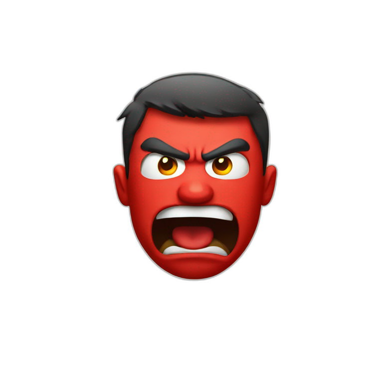 Angry red emoji face emoji