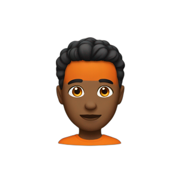Black and orange emoji