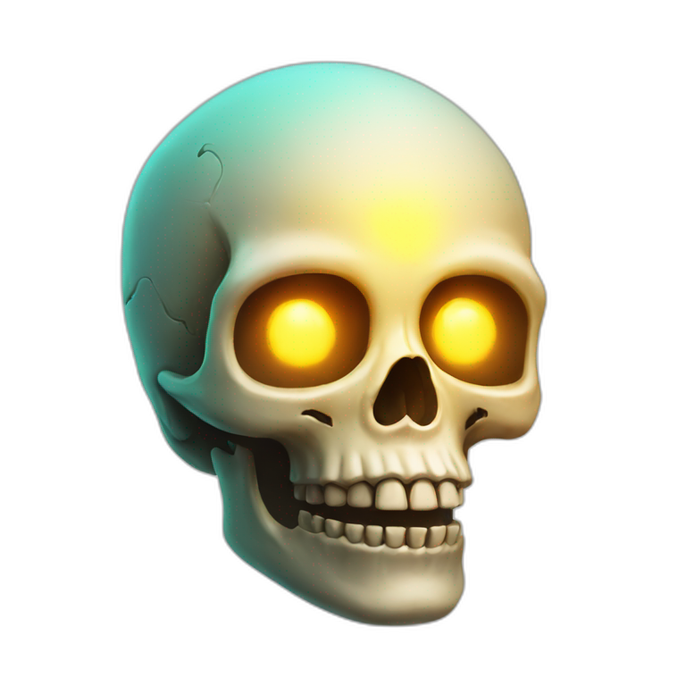 glowing skull emoji