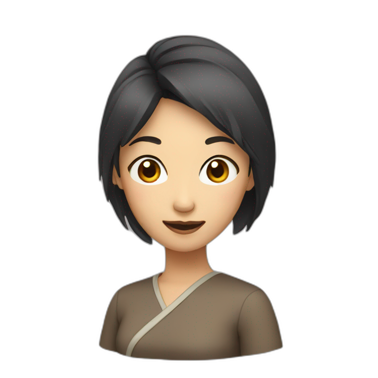 Asian woman chat emoji