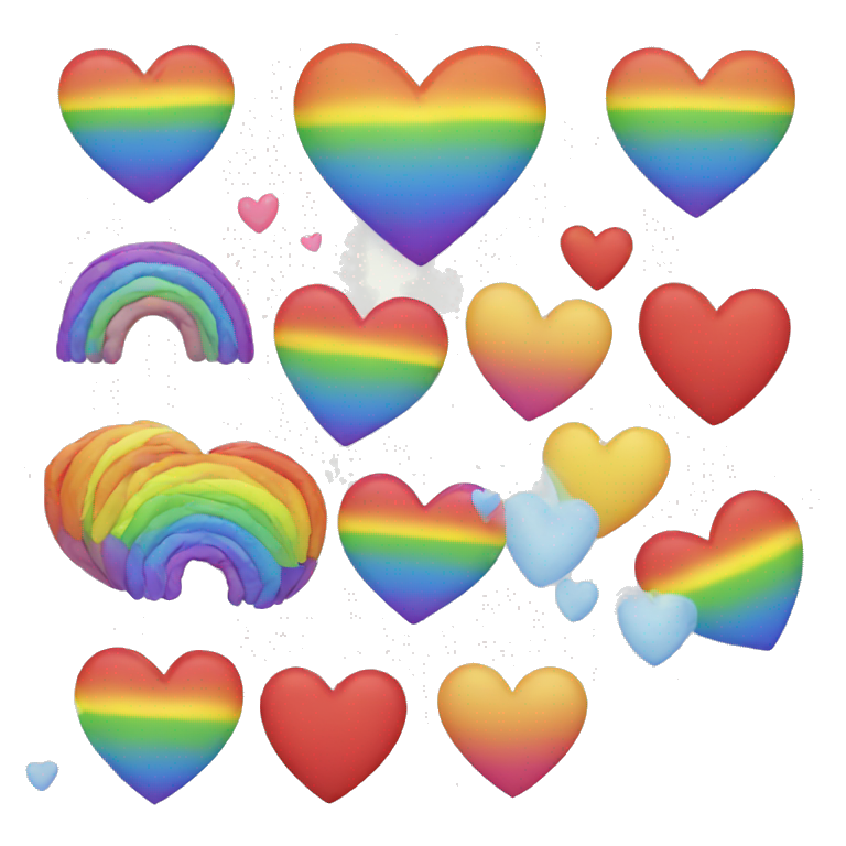 Rainbow heart Emoji emoji