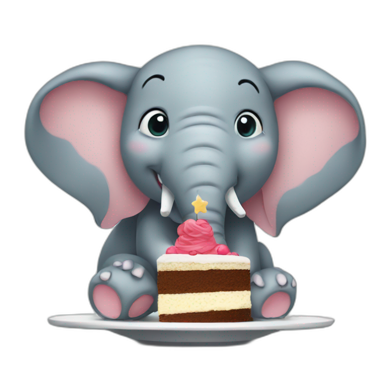elephant eating cake emoji