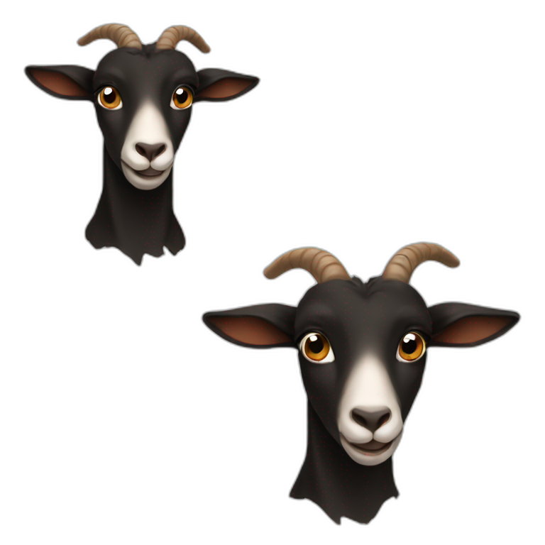 Black And Brown Goat emoji