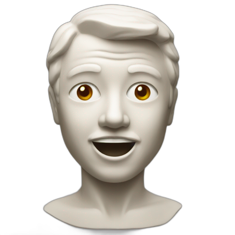 Ceramic sculpture emoji