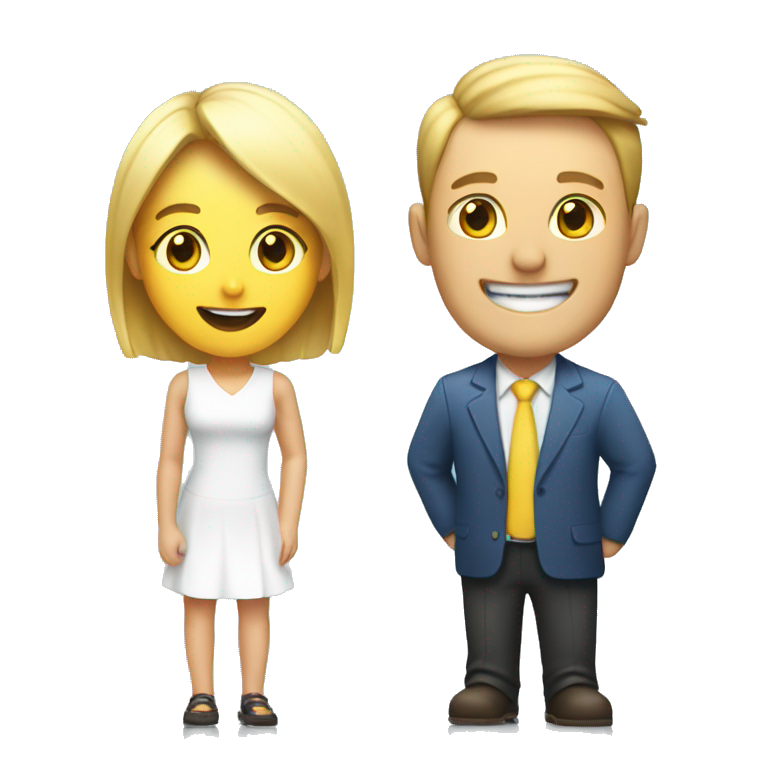 positive competition between two people icons emoji